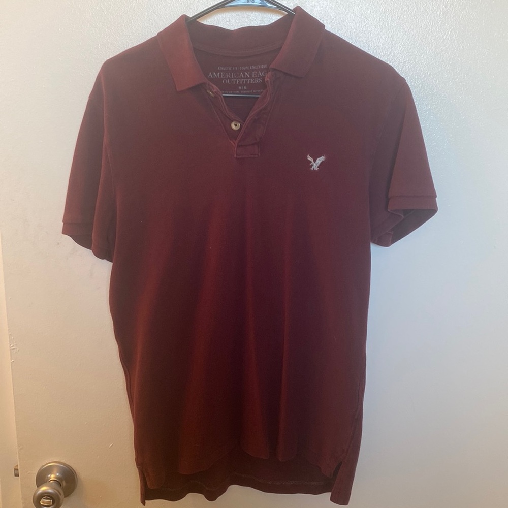 Mens American Eagle Medium Maroon Polo
